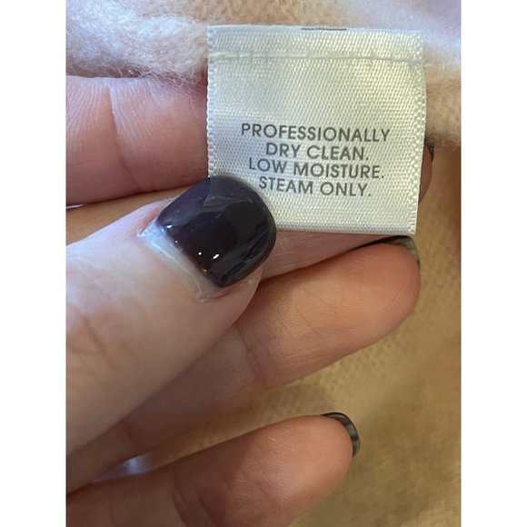 Charter Club Pink 100% 2 Ply Cashmere V- Neck Balloon Sleeve Sweater Size L - Picture 7 of 7